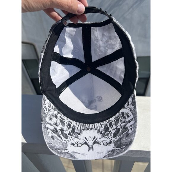 RARE Convict Style hand-drawn white gray cap streetwear skater vintage Y2K - Picture 7 of 9